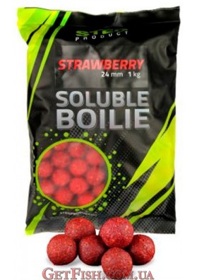 Бойли Steg Soluble Boilie Strawberry Полуниця 24 mm 1kg