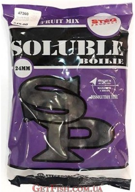 Бойли Steg Soluble Boilie Fruit Mix Фрукти 24 mm 1kg