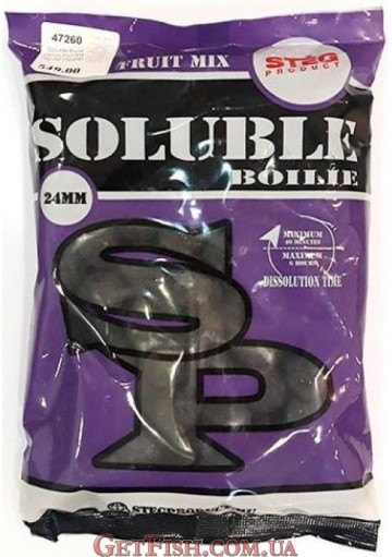 Бойли Steg Soluble Boilie Fruit Mix Фрукти 24 mm 1kg