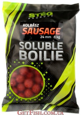 Бойли Steg Soluble Boilie Sausage Спеції 24 mm 1kg