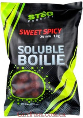 Бойли Steg Soluble Boilie Sweet Spicy Солодкі Спеції 24 mm 1kg