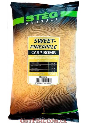 Прикормка Steg Carp Bomb Ананас (Sweet Pineaple) 1кг