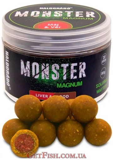 Бойлы Haldorádó Monster Magnum Maj & Ver 20 mm Печень + Кровь