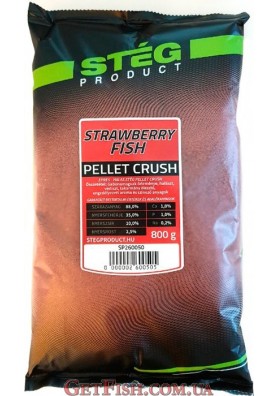 Прикормка Steg Pellet Crush Рыба-клубника (Strawberry Fish) 0,8кг