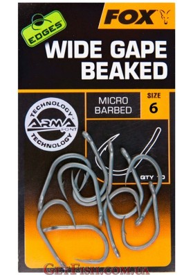 Гачки FOX EDGES Wide Gape Beaked №6 10шт.