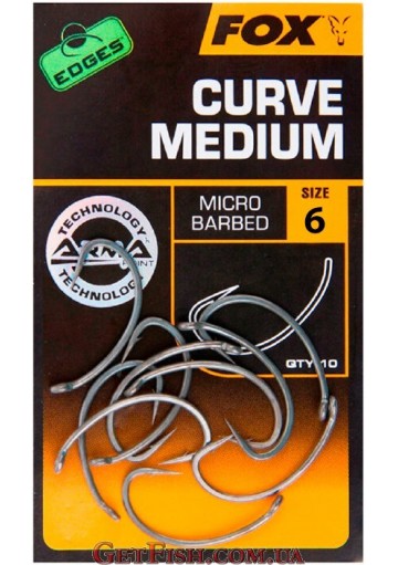 Крючки FOX EDGES Curve Medium №6 10шт.
