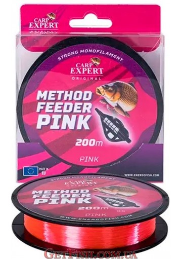 Волосінь Carp Expert Method Feeder Pink 200м 0.2мм 5.5кг