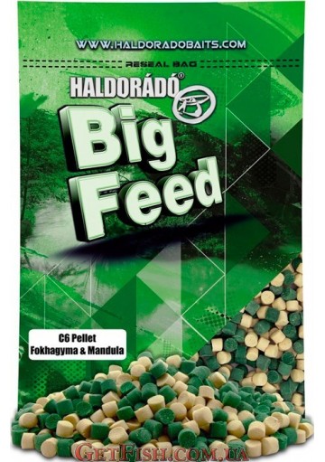 Пелет Big Feed - C6 Pellet 6 mm - Fokhagyma & Mandula (Мигдаль-часник) 800гр