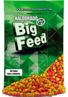Pellet Big Feed - C6 Pellet 6 мм - Клубника и Ананас (Клубника ананас) 800г