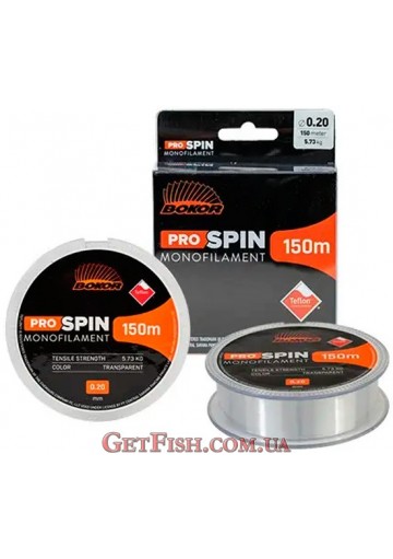 Леска Bokor Pro Spin Clear 150м 0.3мм 12.45кг