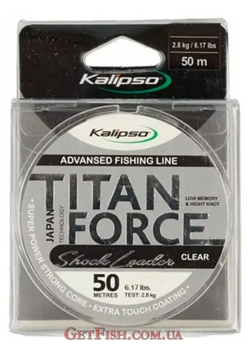 Леска Kalipso Titan Force Leader CL 50м 0.1мм
