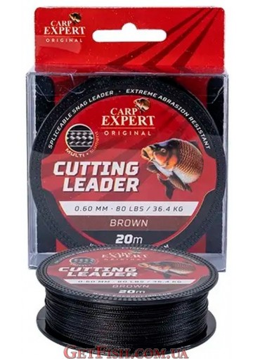 Шок-лідер Carp Expert Cutting Leader Brown 20м 0.6мм 80LBS 36.4кг