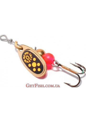 Блешня Mepps Black Fury 0 Gold/жовті точки