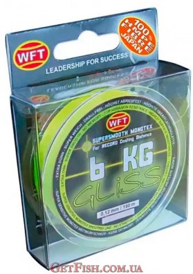 Шнур WFT KG Gliss Monotex Chartreuse 150м 0.14мм 8кг