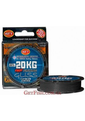 Шнур WFT KG Gliss Sinking Black 150м 0.18мм 12кг