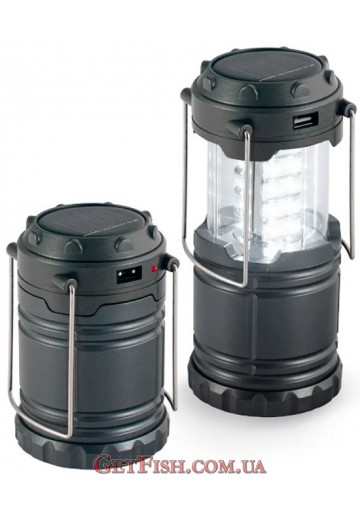 Лампа кемпінгова ET OUTDOOR SOLAR CAMPING LAMP, зарядка 220V, USB, сонячна батарея