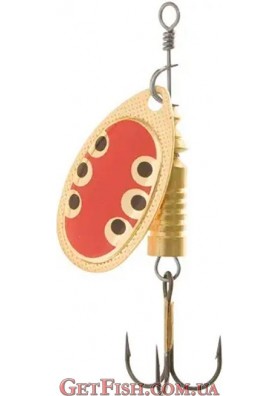 Блешня Wizard вертушка Bass 0 -2.5 г Gold-Black Red Spot