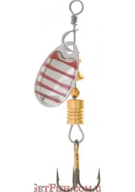 Блешня Wizard вертушка Perch 2 -3g Silver Red Stripe —