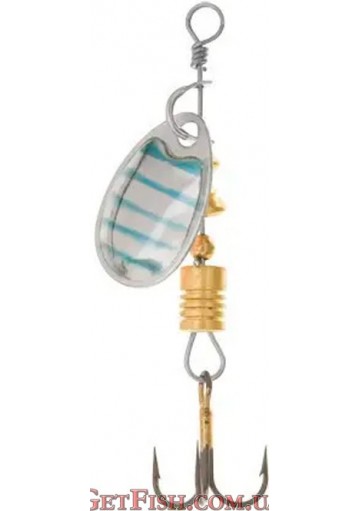 Блесна Wizard вертушка Perch 3 -5г Silver Blue Stripe