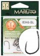 Крючок Maruto 8346BL T. D. E. 10° без бородки Black Nickel №12