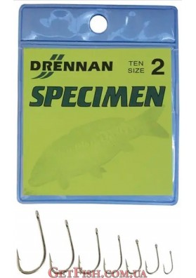 Крючок Drennan Specimen 8 Bronze 10шт.