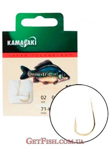 Гачок з повідцем Kamasaki Carp Carbon K807G NR 04 10шт