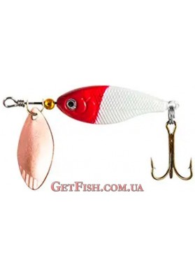 Блесна Wizard Chub Spinner белый/красный 8г