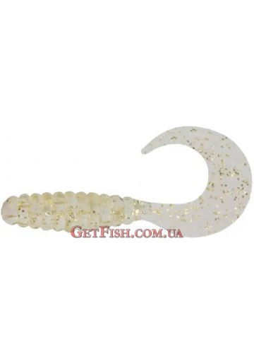 Приманка силікон mann's Twister 1'' 30шт. CTG CGMF 2.5см Clear Body Golden Glitter