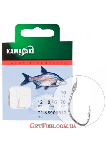 Крючок с поводком Kamasaki Bream Carbon K890BR №12 10шт