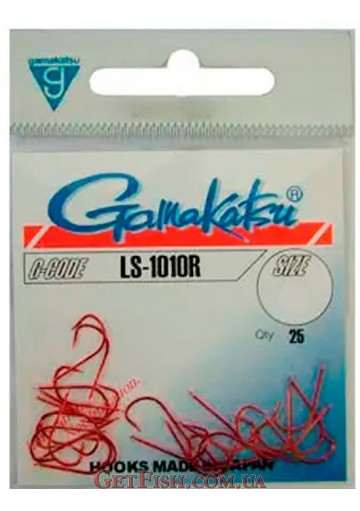 Гачок Gamakatsu LS-1010R №16 Red 25шт