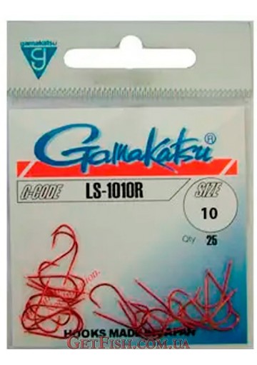 Гачок Gamakatsu LS-1010R №10 Red 25шт