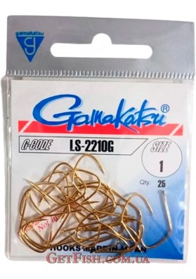Гачок Gamakatsu LS-2210G № 1 Gold 25шт
