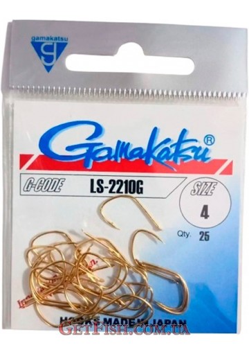 Гачок Gamakatsu LS-2210G №4 Gold 25шт