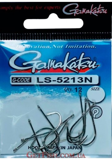 Гачок Gamakatsu LS-5213N Nickel 1/0 7шт.