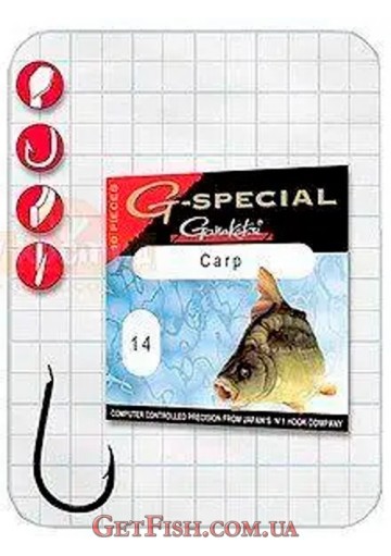 Гачок Gamakatsu G-Special Carp Nickel №14 10шт.