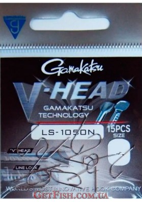 Гачок Gamakatsu V-Head LS-1050N Nickel №18 15шт.