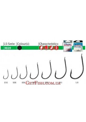 Крючок Gamakatsu LS-3020F N/L Black №6 16шт.
