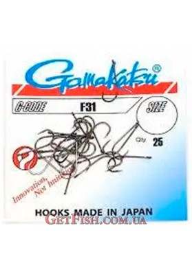 Крючок Gamakatsu F31 Black №4 25шт.
