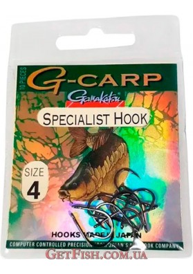 Гачок Gamakatsu G-Carp Specialist Black №4 10шт.