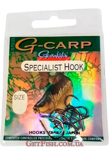 Гачок Gamakatsu G-Carp Specialist Black №6 10шт.