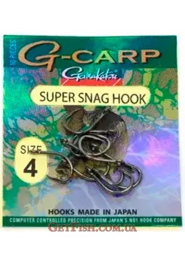 Крючок Gamakatsu G-Carp Super Snag Black №4 10шт