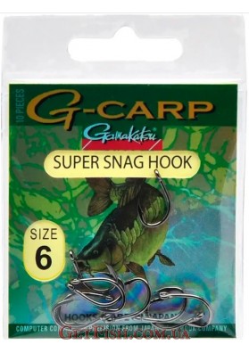 Гачок Gamakatsu G-Carp Super Snag Black №6 10шт.