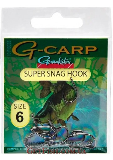 Крючок Gamakatsu G-Carp Super Snag Black №6 10шт.