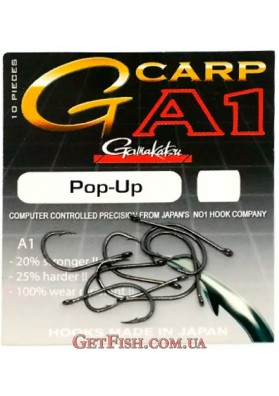 Гачок Gamakatsu A1 G-Carp Pop-Up Black №8 10шт.