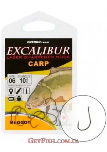 Гачок Excalibur Сагр Maggot NS №8