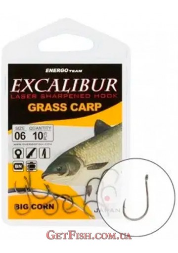 Гачок Excalibur Grass Carp Big Corn NS №1/0