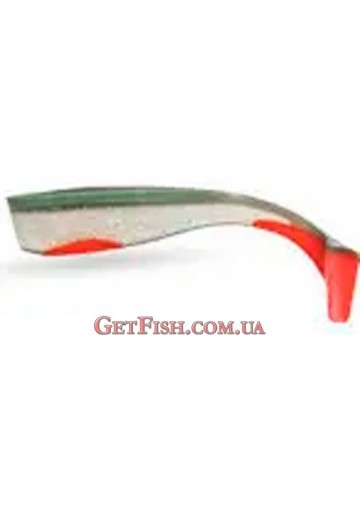 Приманка силикон Wizard Energy Shad 9см Black/Clear/Red 4шт