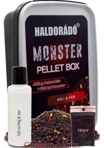 Метод Пеллет Бокс Haldorado MONSTER 400гр. Кровь Печень