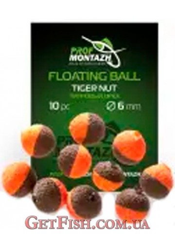 Насадка Floating Ball Pop-Up (zig-rig) Профмонтаж 6 мм Тигровий орех Tiger nut