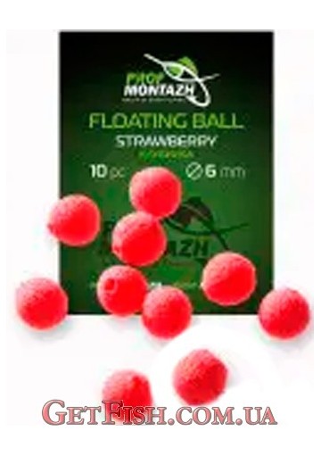 Насадка Floating Ball Pop-Up (zig-rig) Профмонтаж 6 мм Клубника Strawberry